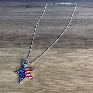 American Flag Star Necklace